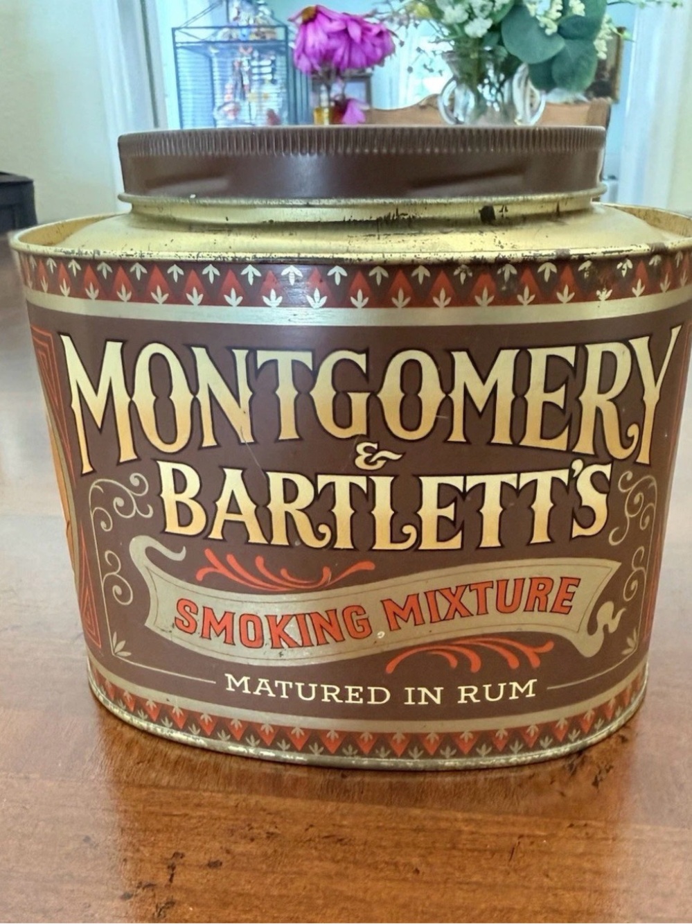 Vintage Montgomery & Bartlett’s Smoking Mixture Tobacco Tin England Case Mfg